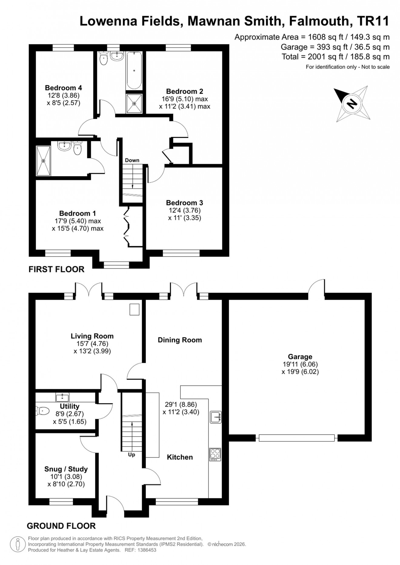 Floorplan for Lowenna Fields, Mawnan Smith, TR11