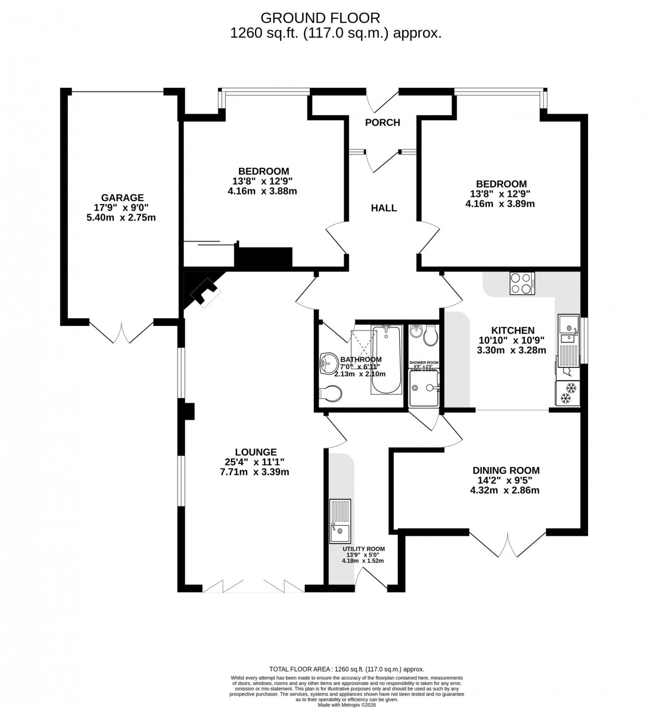 Floorplan for Treliever Road, Mabe Burnthouse, TR10