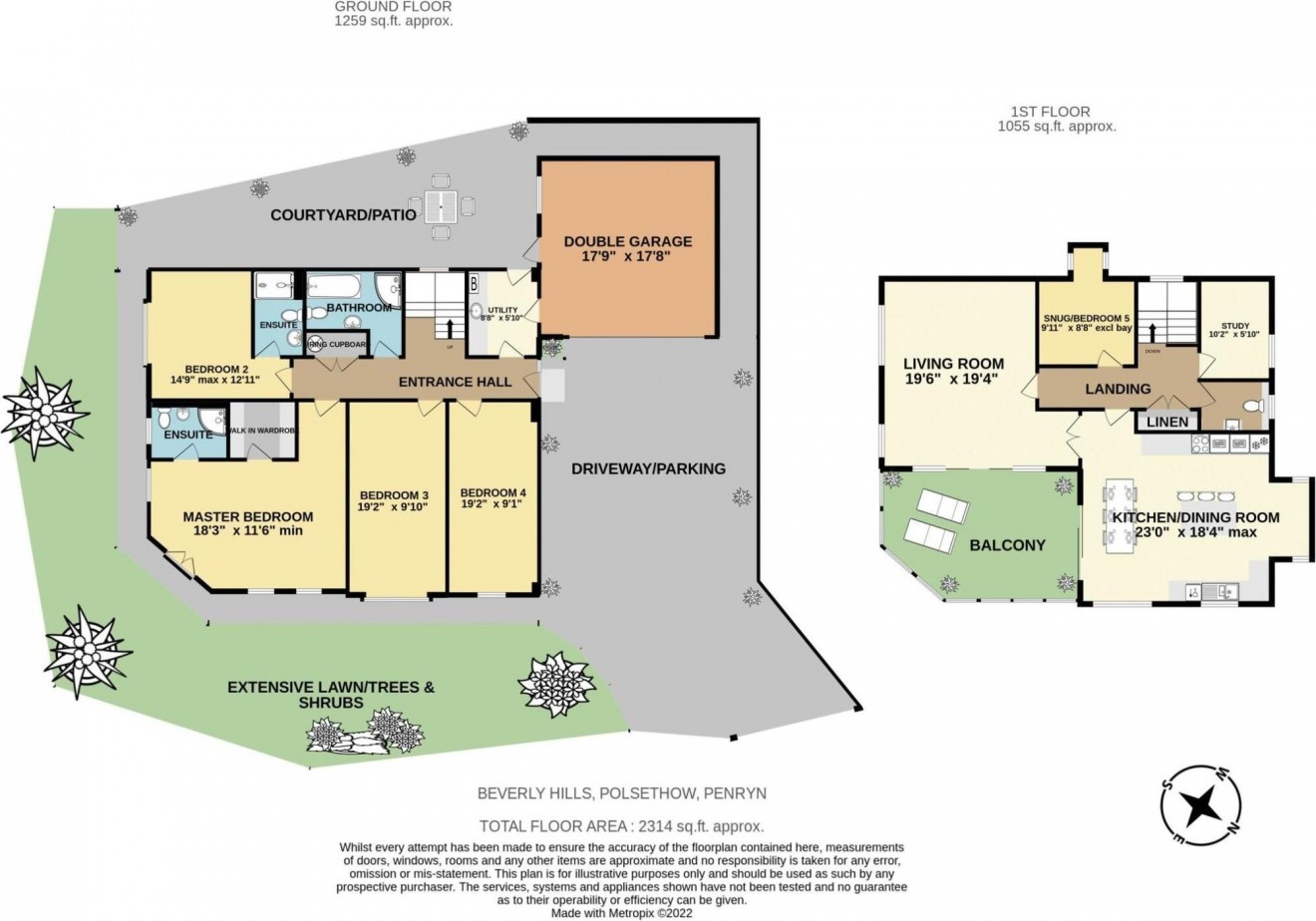 Floorplan for Polsethow, Penryn, TR10