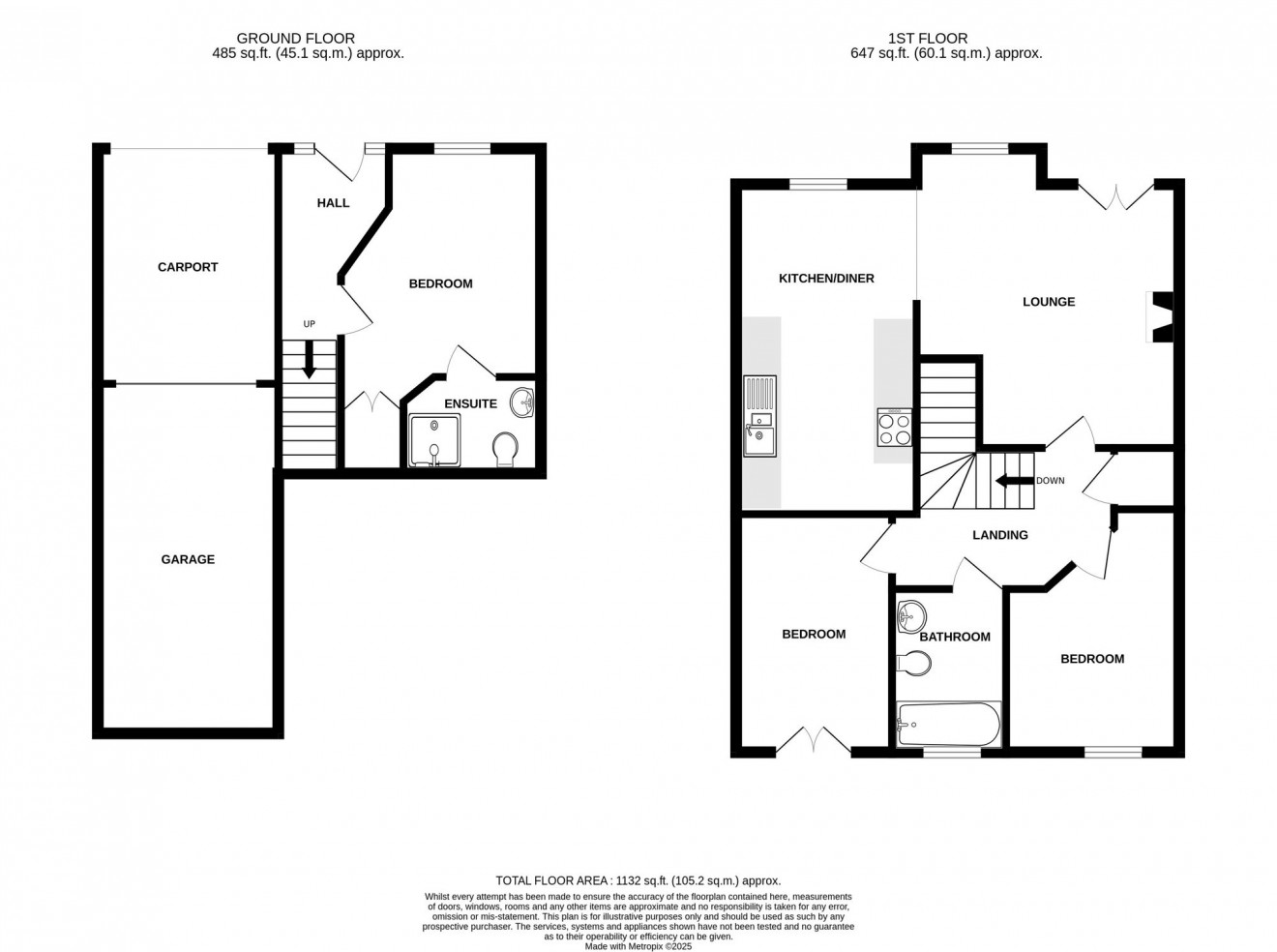 Floorplan for Calver Close, Penryn, TR10