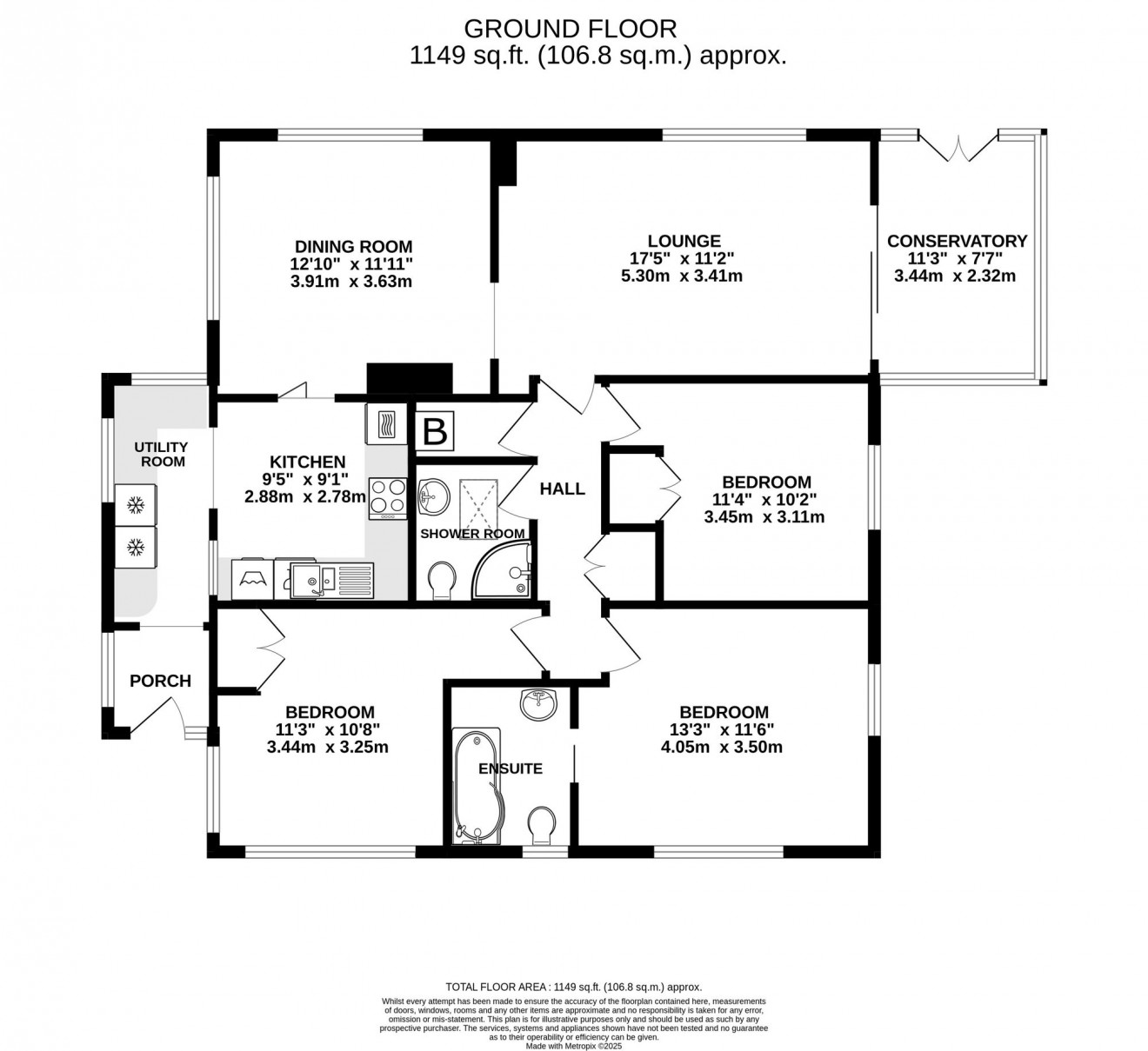 Floorplan for Trelawney Road, Ponsanooth, TR3