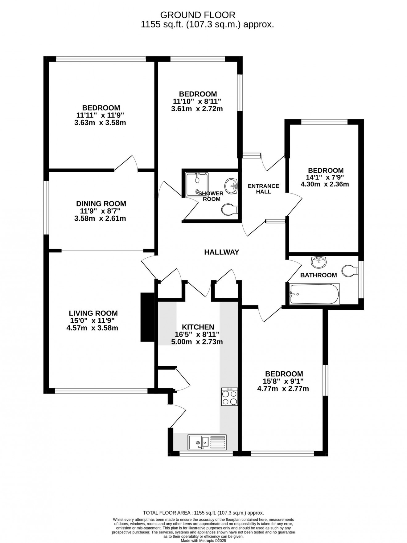 Floorplan for Venton Road, Falmouth, TR11