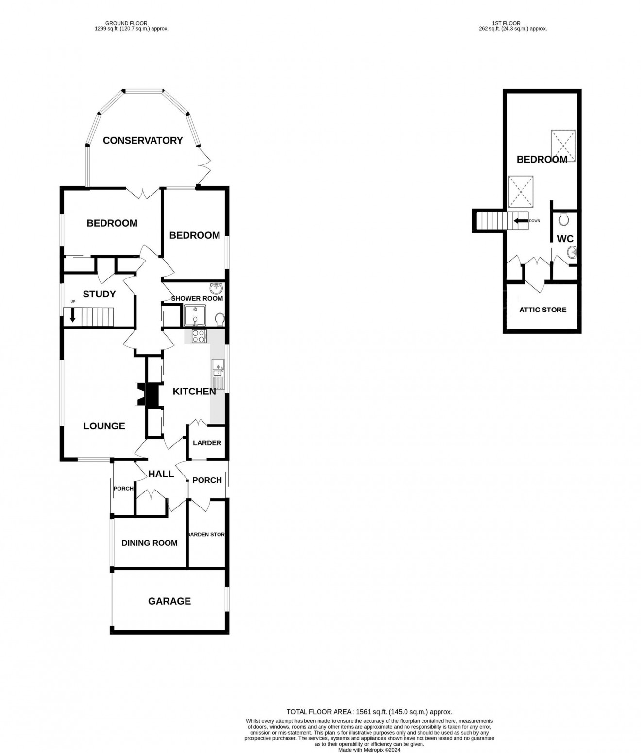 Floorplan for Carlidnack Road, Mawnan Smith, TR11