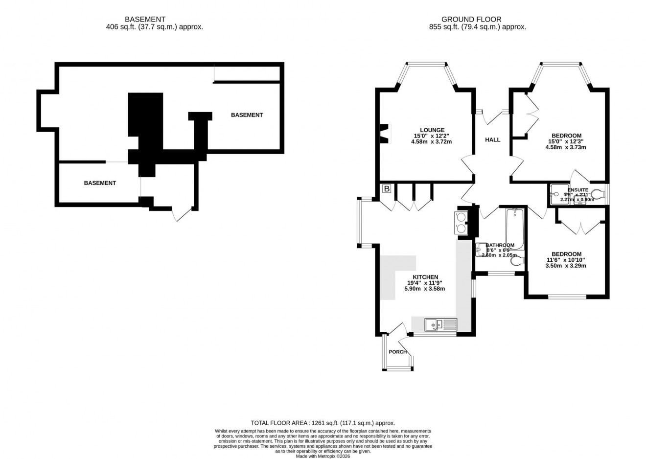Floorplan for Avenue Road, Falmouth, TR11