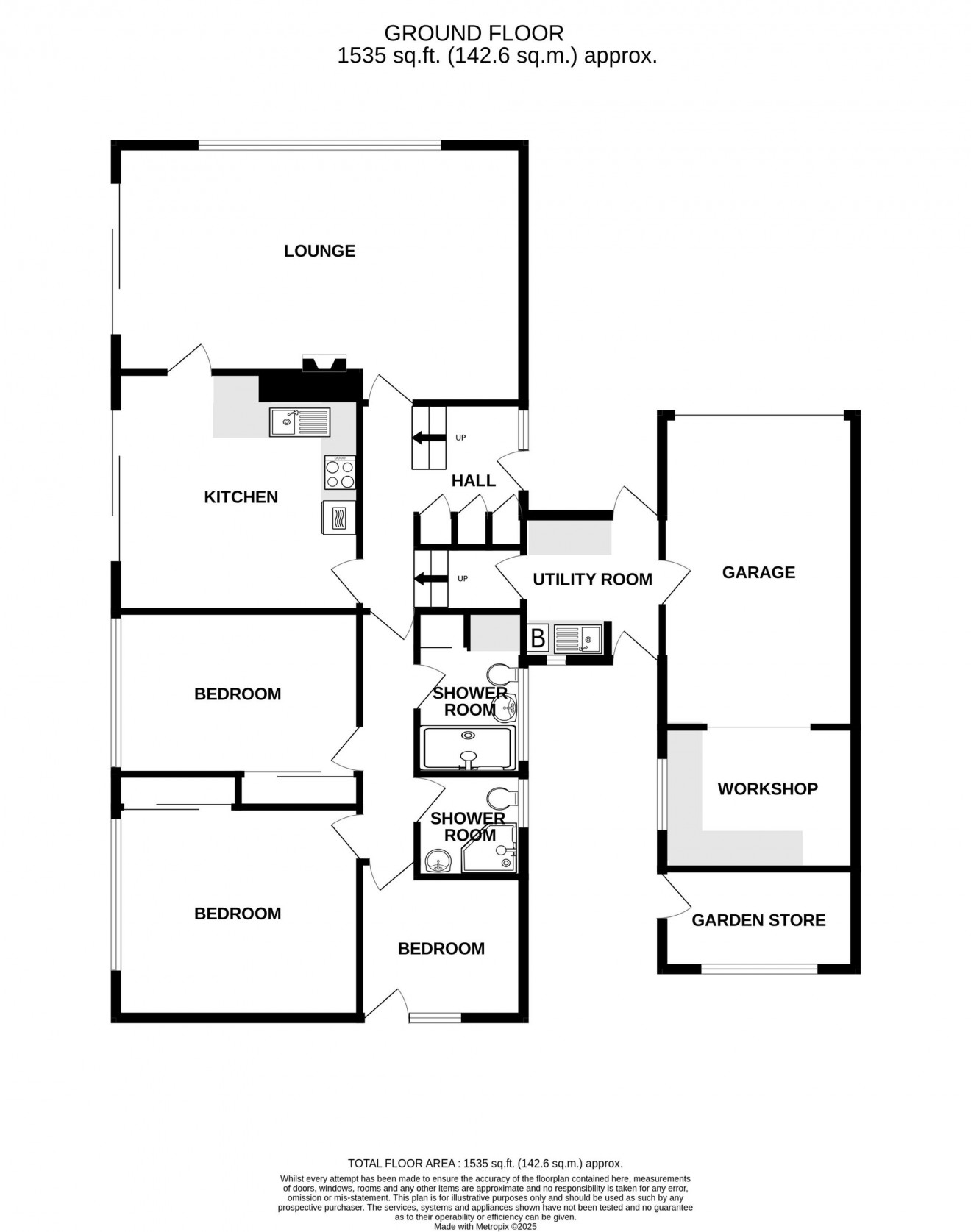 Floorplan for Tredova Crescent, Falmouth, TR11