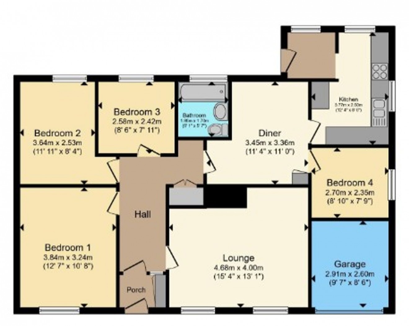 Floorplan for Penvale Crescent, Penryn, TR10