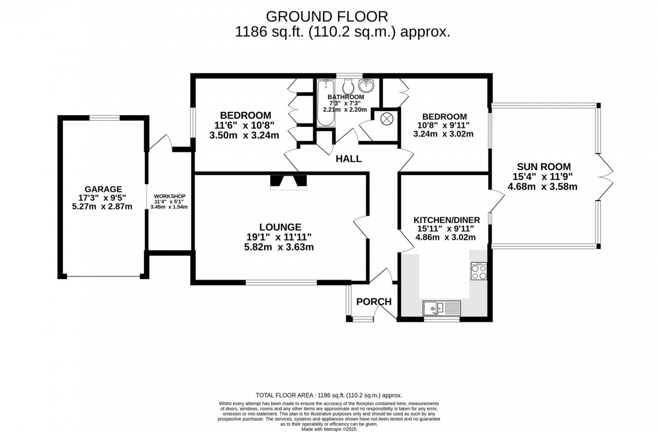 Floorplan for Bells Hill, Mylor Bridge, TR11