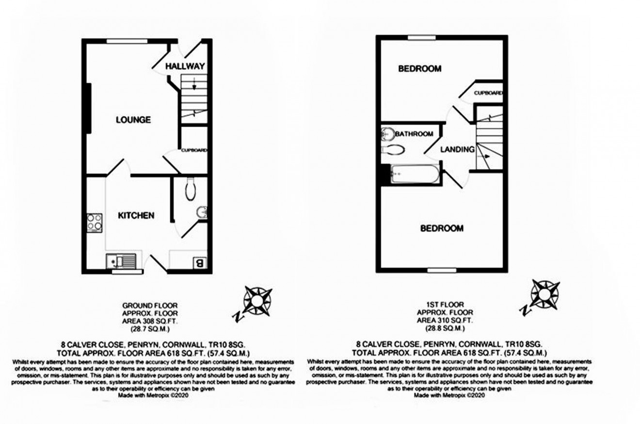 Floorplan for Calver Close, Penryn, TR10