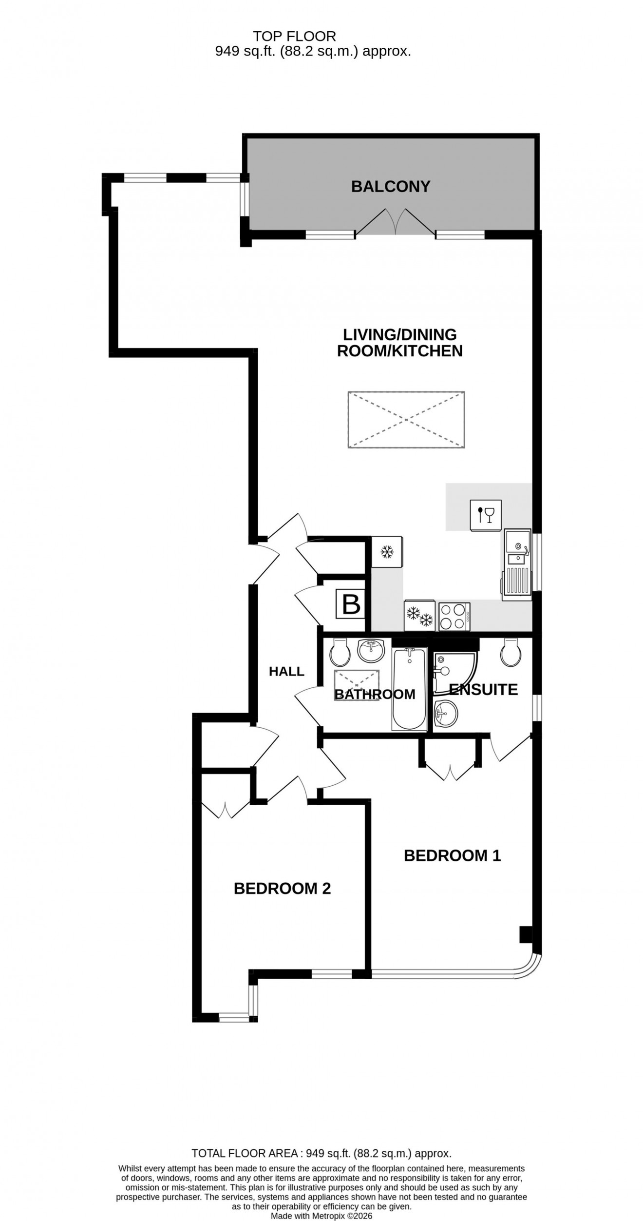 Floorplan for North Parade, Falmouth, TR11
