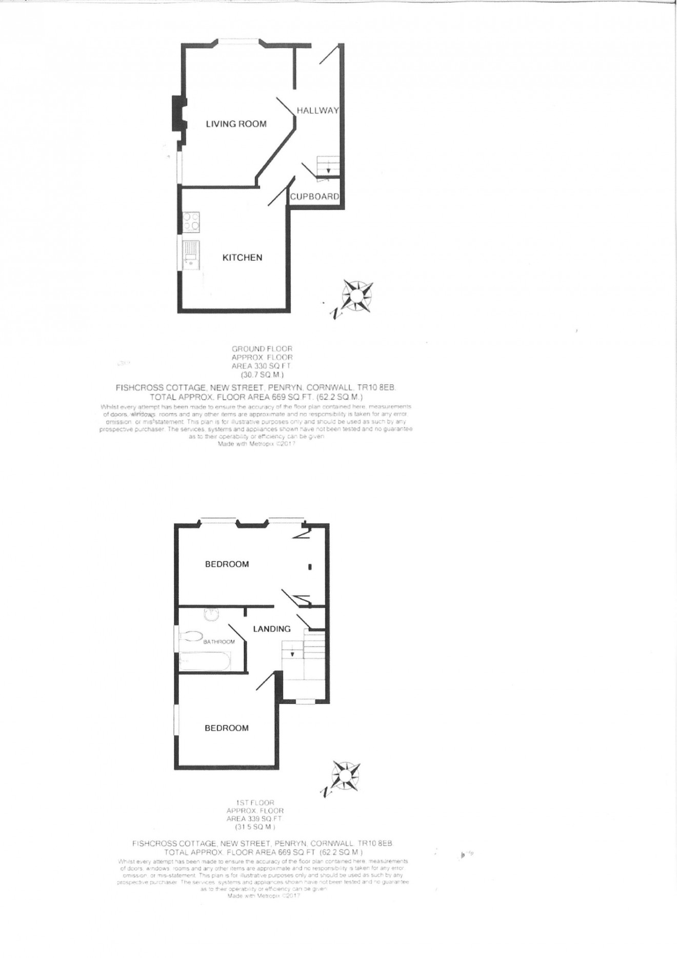 Floorplan for New Street, Penryn, TR10