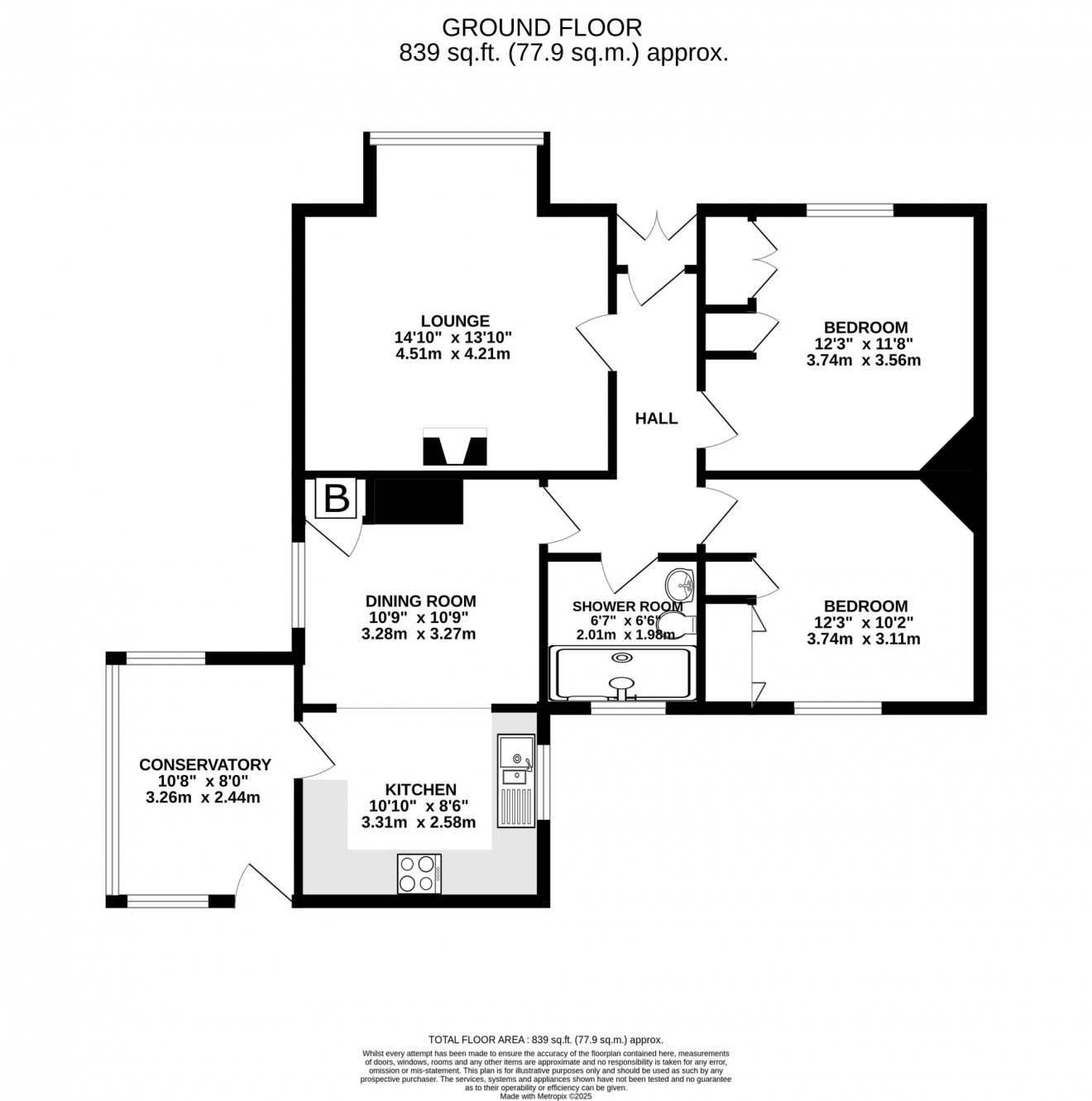 Floorplan for Kings Avenue, Falmouth, TR11