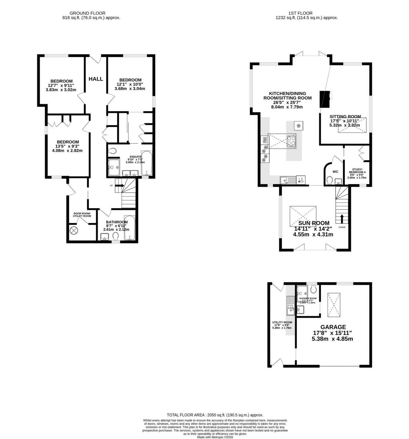Floorplan for North Parade, Falmouth, TR11