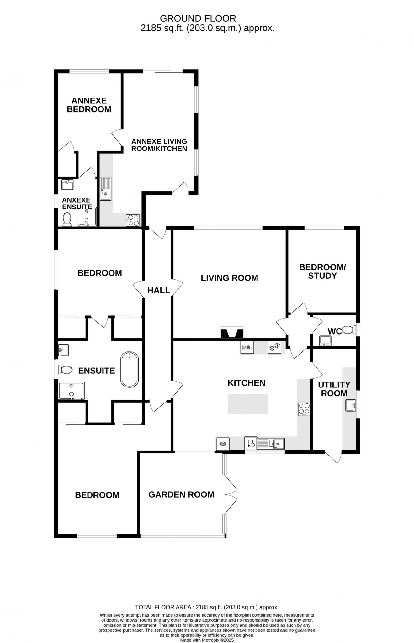 Floorplan for Swanpool, Falmouth, TR11