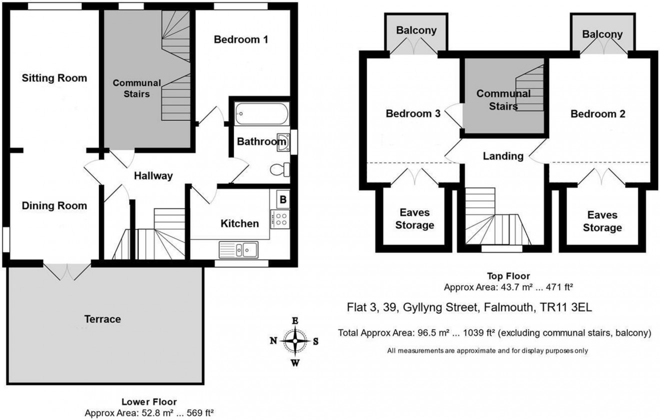 Floorplan for Gyllyng Street, Falmouth, TR11