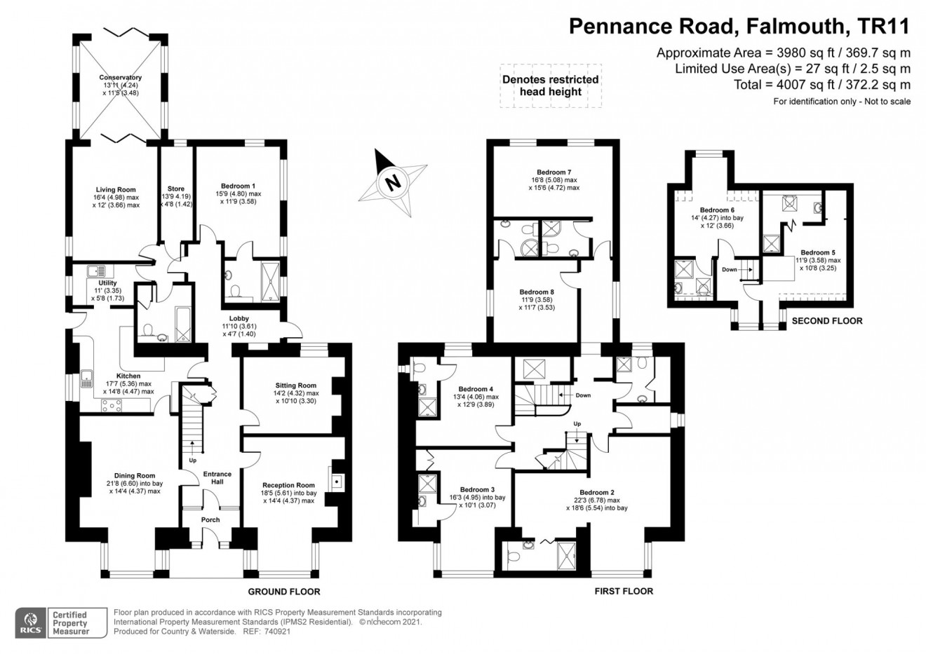 Floorplan for Pennance Road, Falmouth, TR11