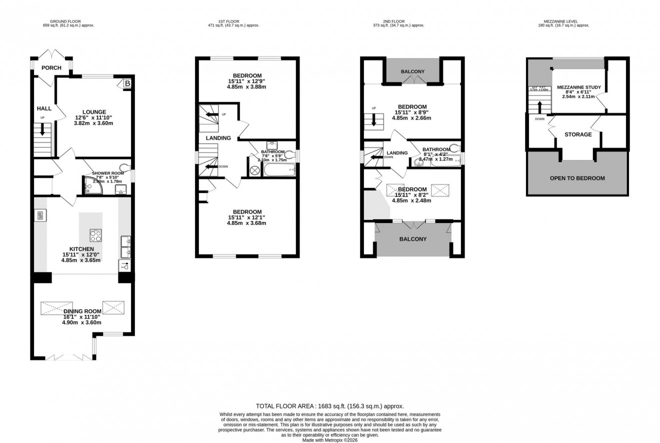 Floorplan for Waterloo Road, Falmouth, TR11