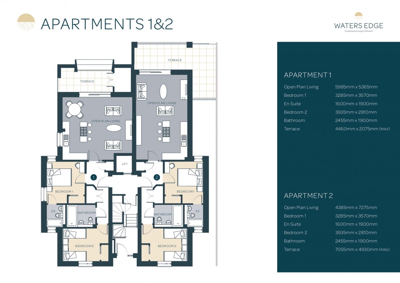 Floorplan for Waters Edge North Parade, Falmouth, TR11