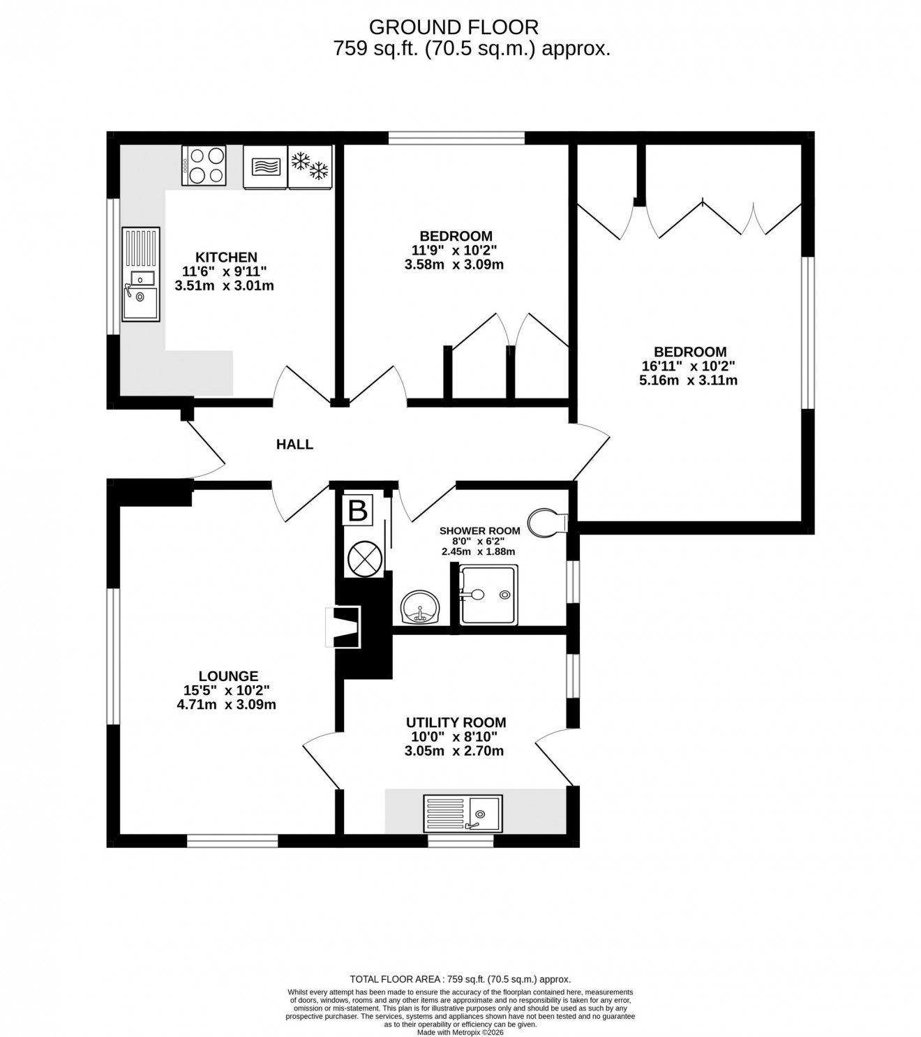 Floorplan for Truro Lane, Penryn, TR10