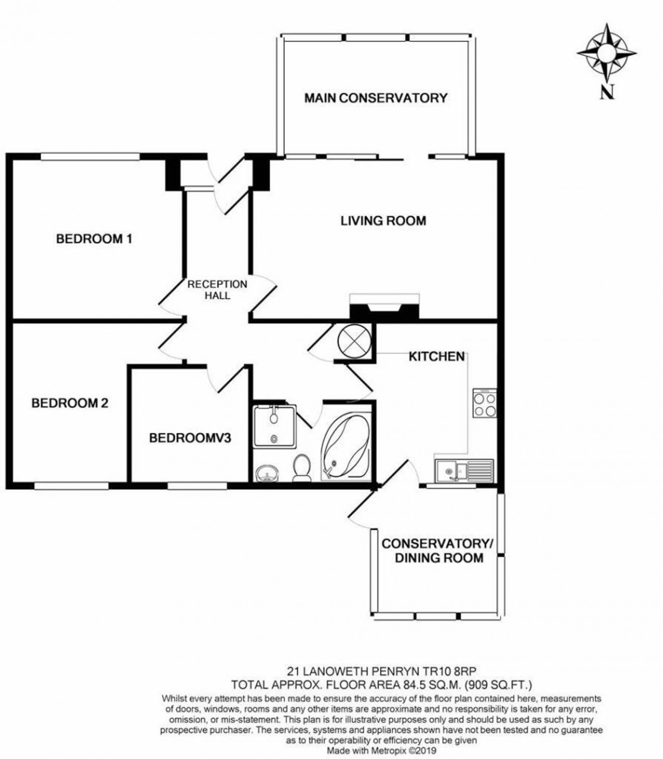 Floorplan for Lanoweth, Penryn, TR10