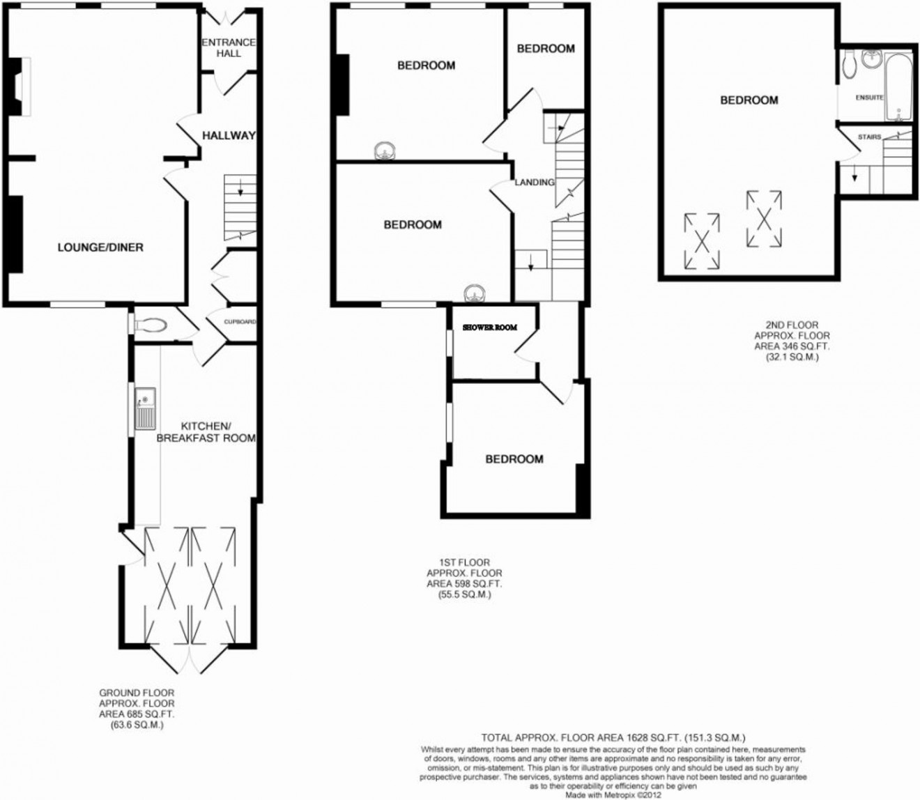 Floorplan for Marlborough Road, Falmouth, TR11
