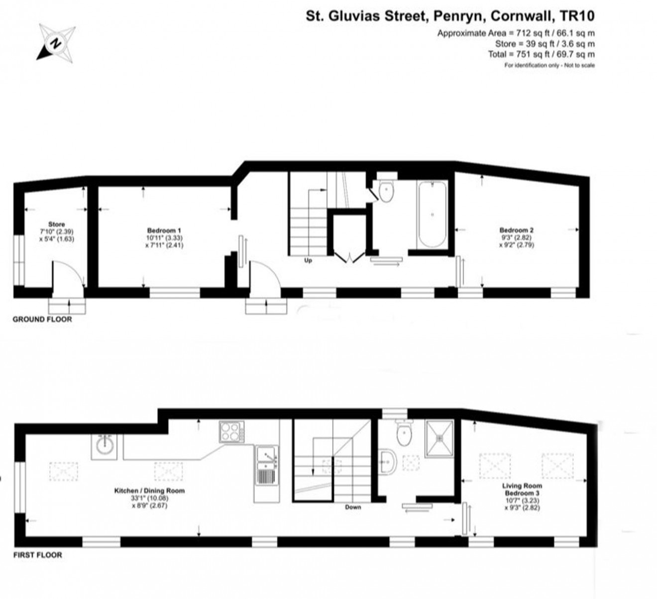 Floorplan for St. Gluvias Street, Penryn, TR10