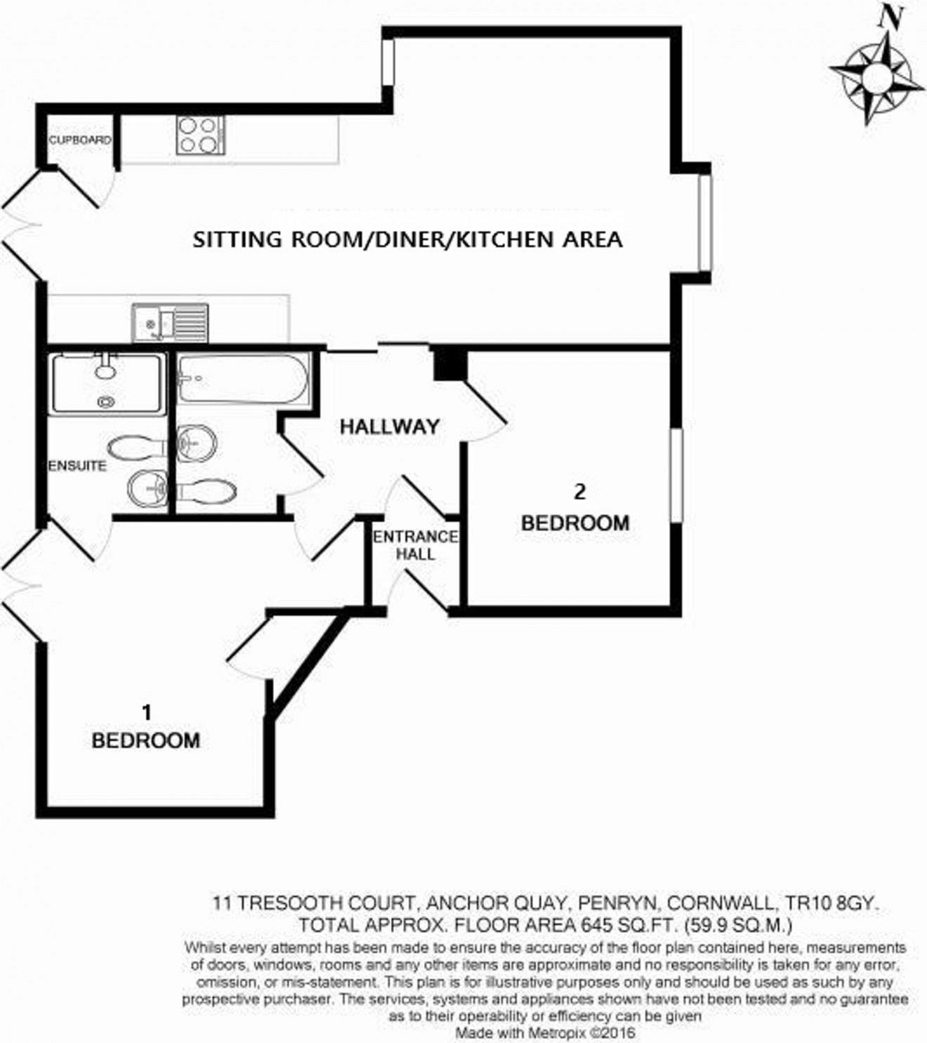 Floorplan for Anchor Quay, Penryn, TR10