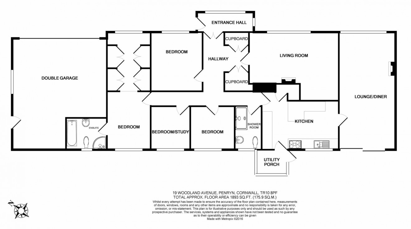 Floorplan for Woodland Avenue, Penryn, TR10
