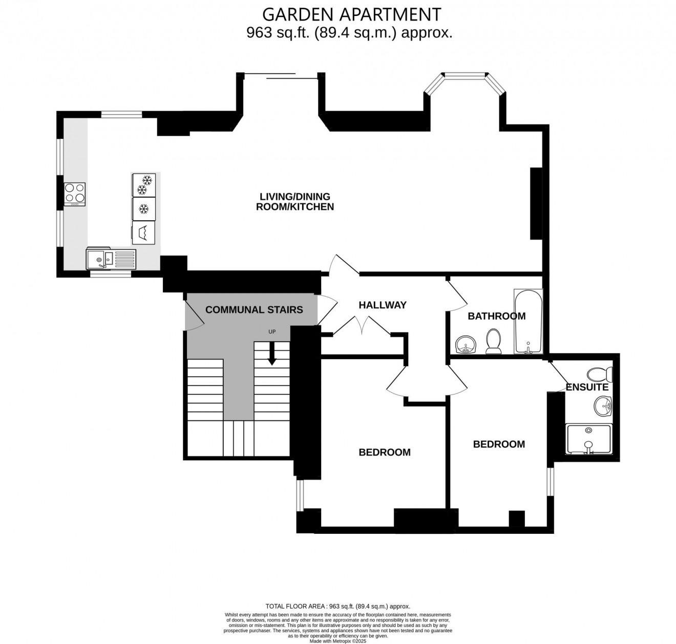 Floorplan for 1 Rosehill Place, 66 Melvill Road, TR11