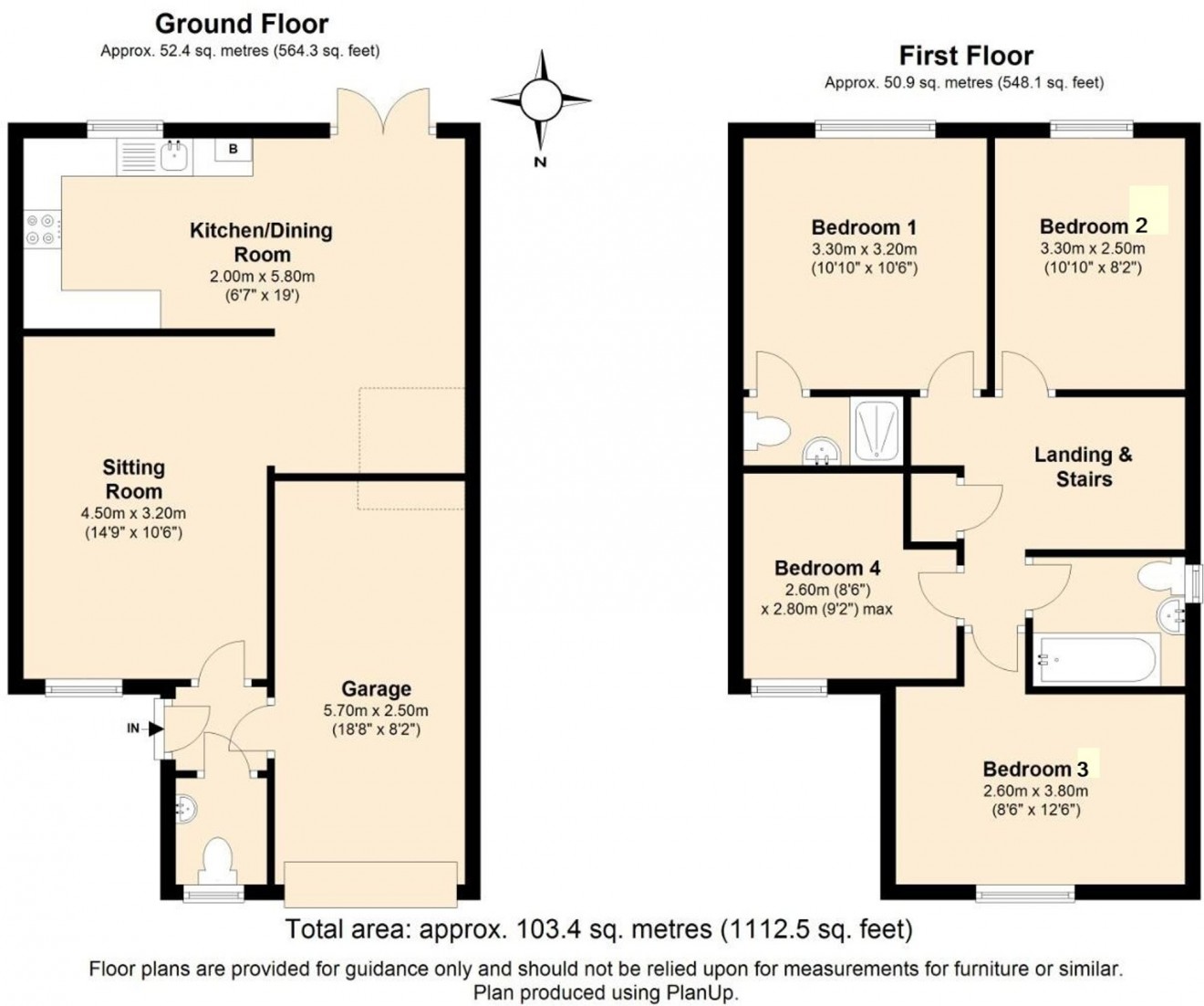 Floorplan for Mena Chinowyth, Falmouth, TR11