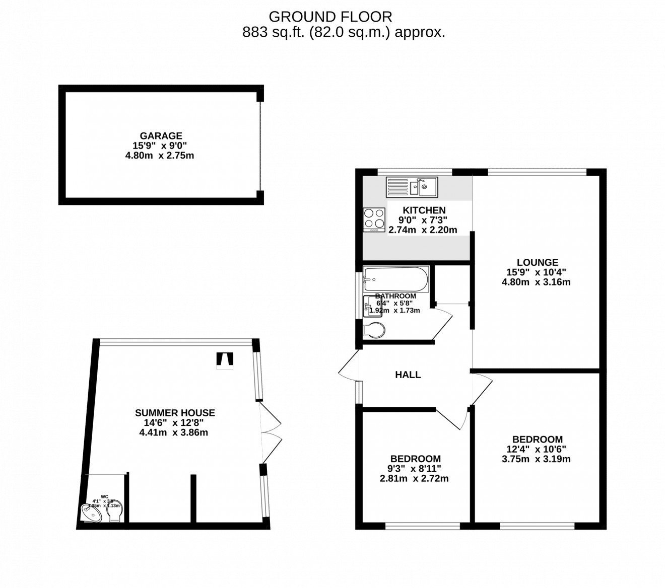 Floorplan for Frankland Close, Falmouth, TR11