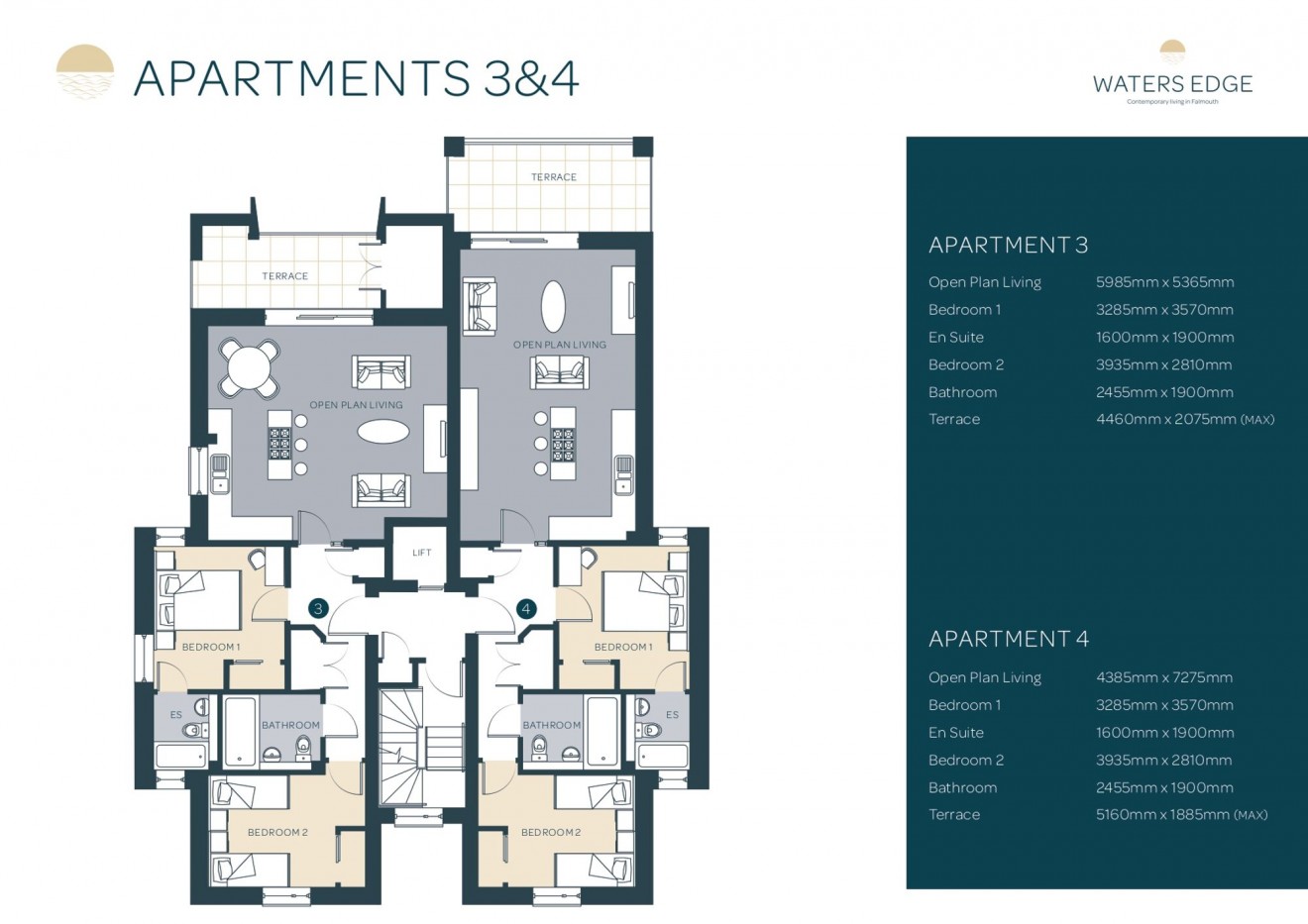 Floorplan for Waters Edge North Parade, Falmouth, TR11