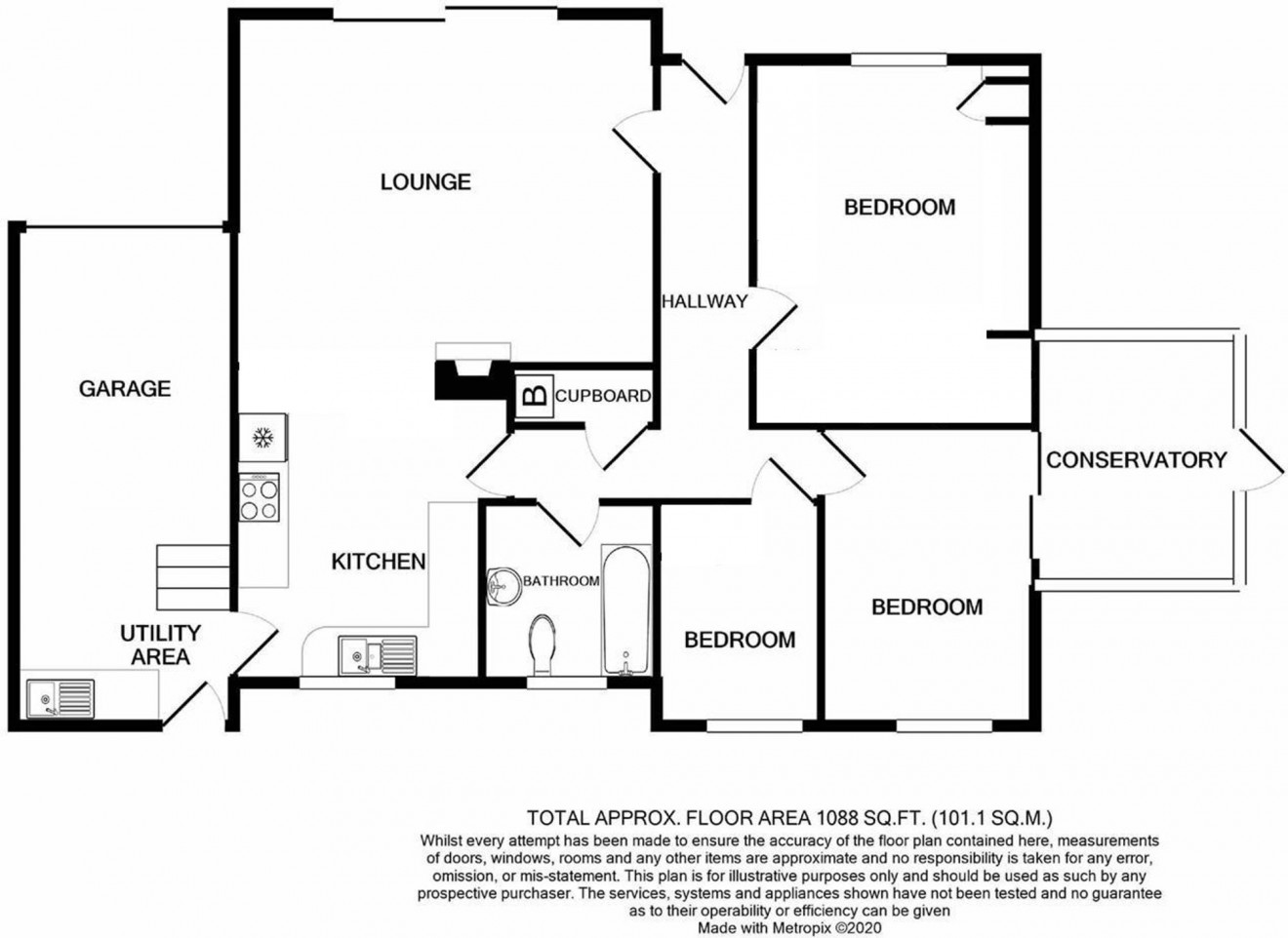 Floorplan for Queen Anne Gardens, Falmouth, TR11