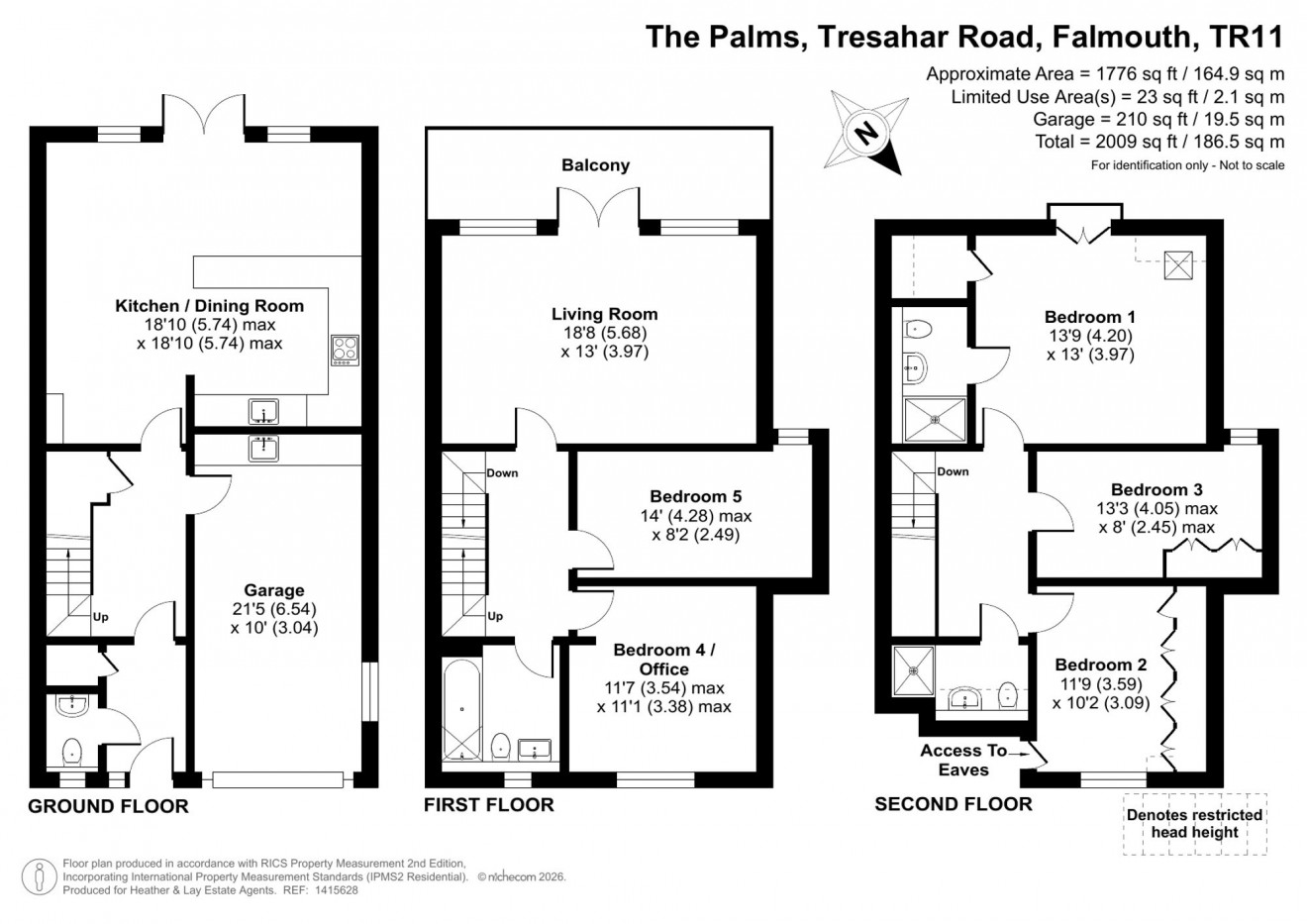 Floorplan for Tresahar Road, Falmouth, TR11