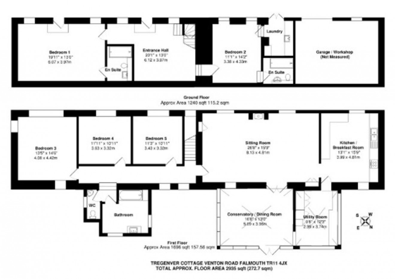 Floorplan for Venton Road, Falmouth, TR11