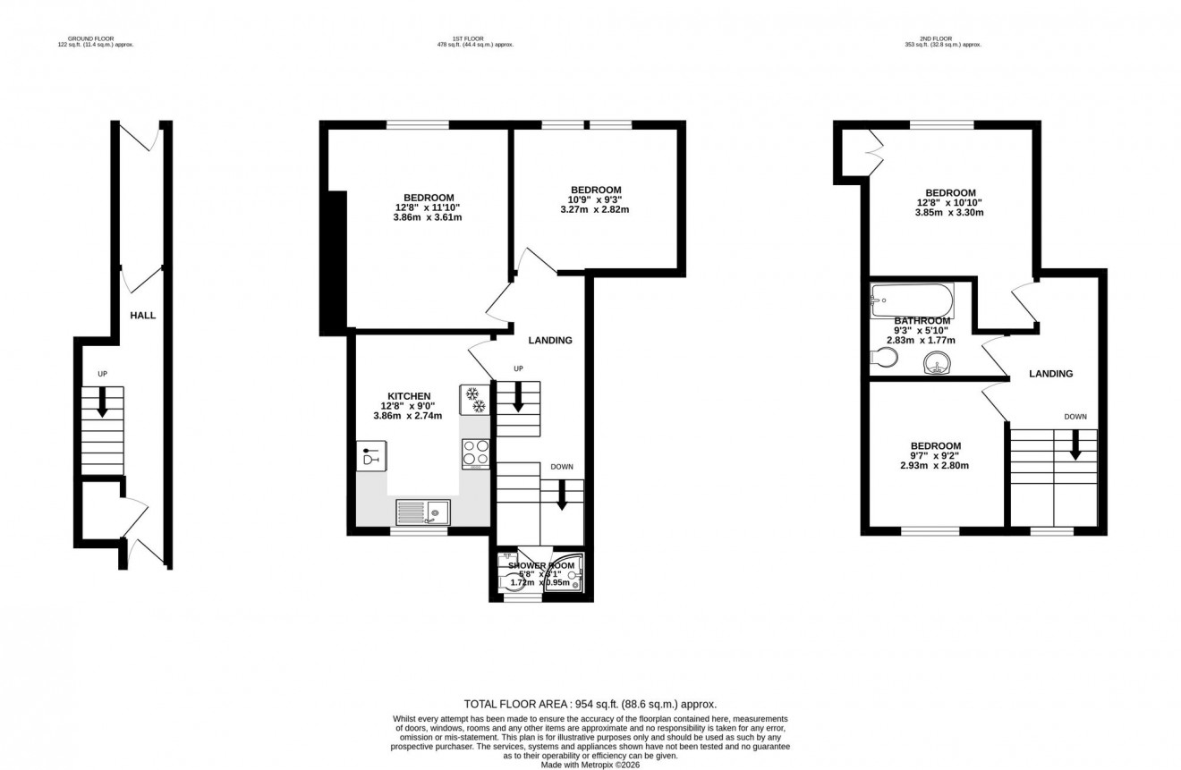 Floorplan for Lower Market Street, Penryn, TR10