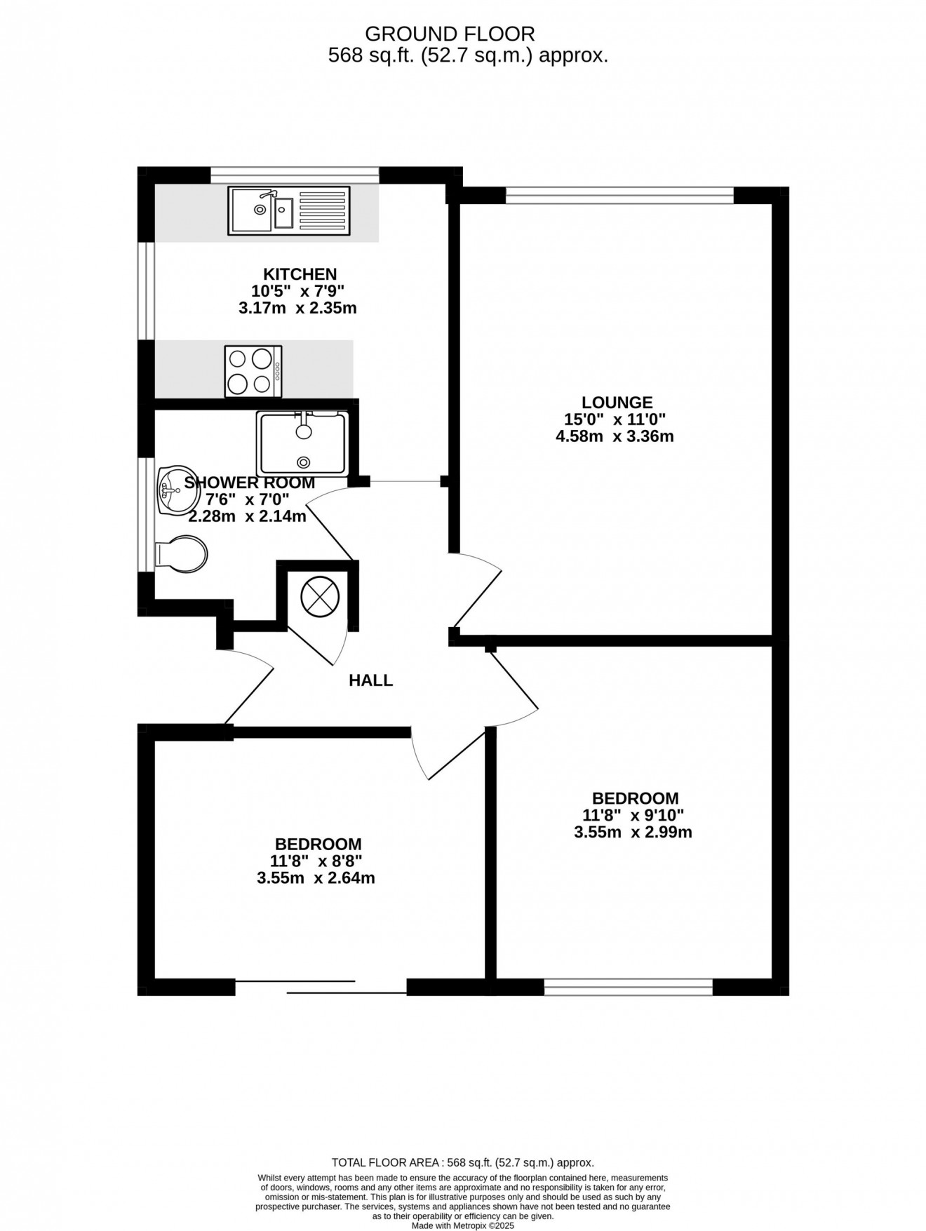 Floorplan for Conway Road, Falmouth, TR11