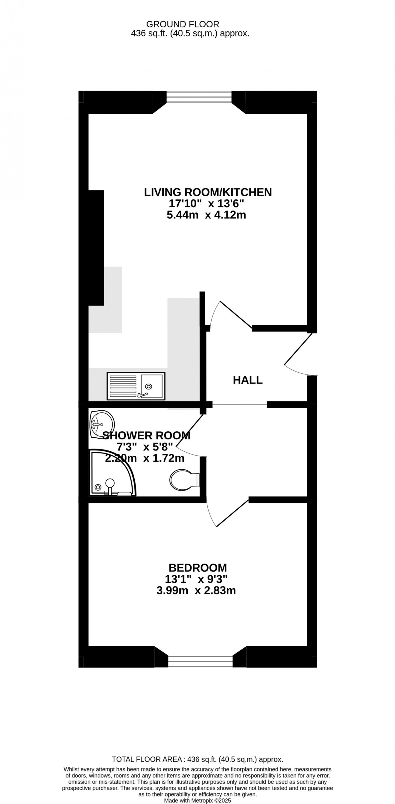 Floorplan for Grove Place, Quayside, TR11