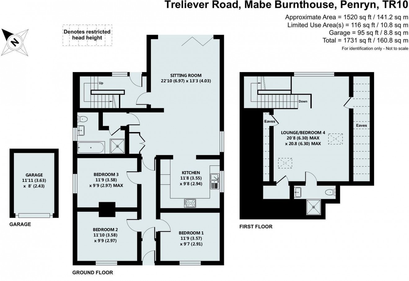 Floorplan for Treliever Road, Mabe Burnthouse, TR10