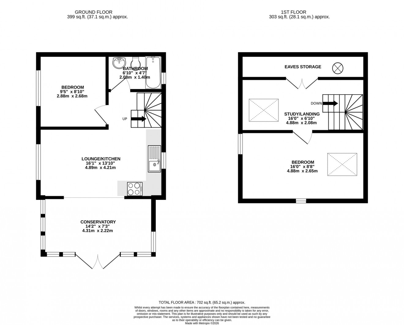 Floorplan for 6 Grove Place, Falmouth, TR11