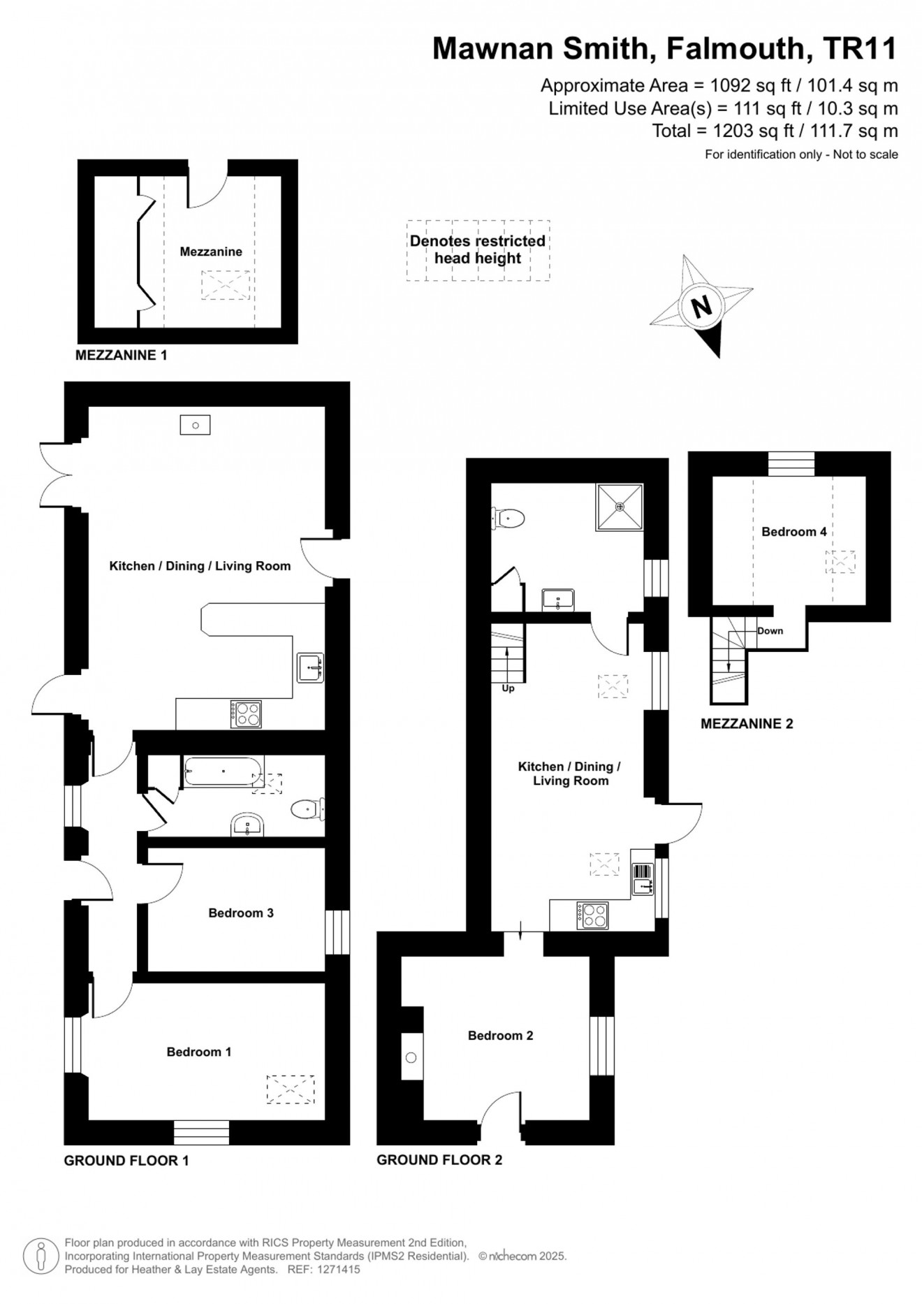 Floorplan for Higher Tregarne Farm, Mawnan Smith, TR11