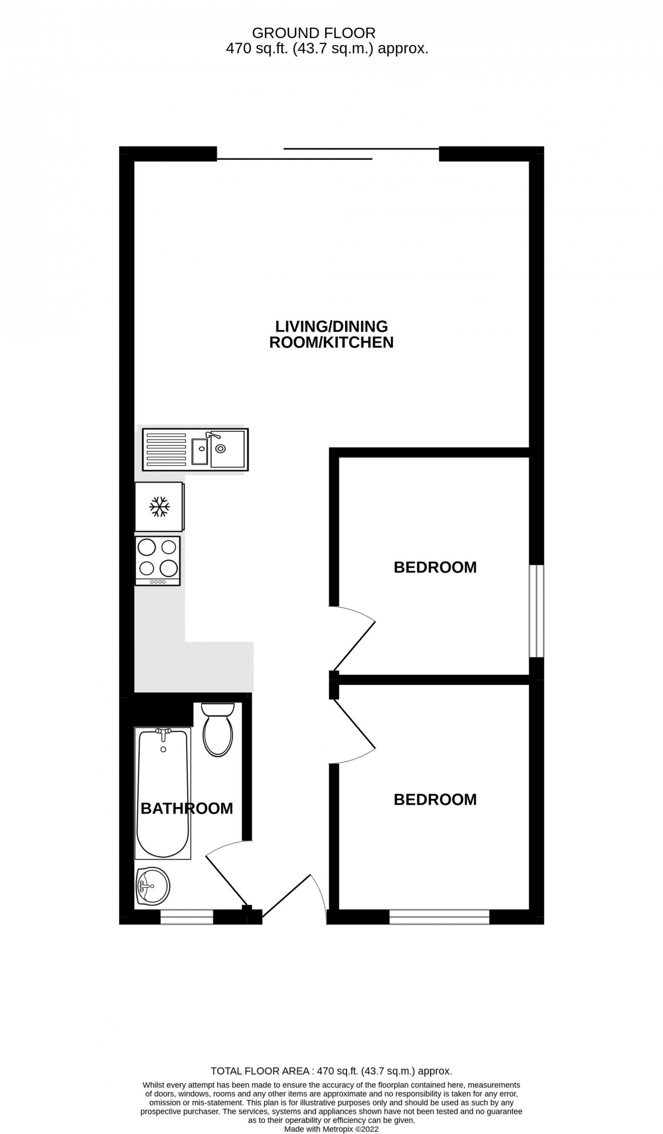 Floorplan for Swanpool, Tremorvah Court, TR11