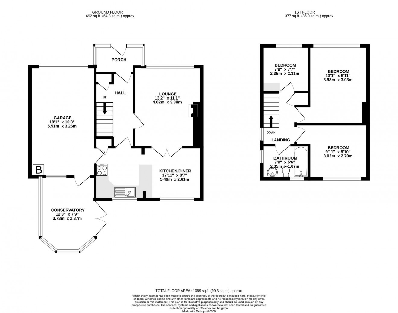 Floorplan for Turnaware Road, Falmouth, TR11