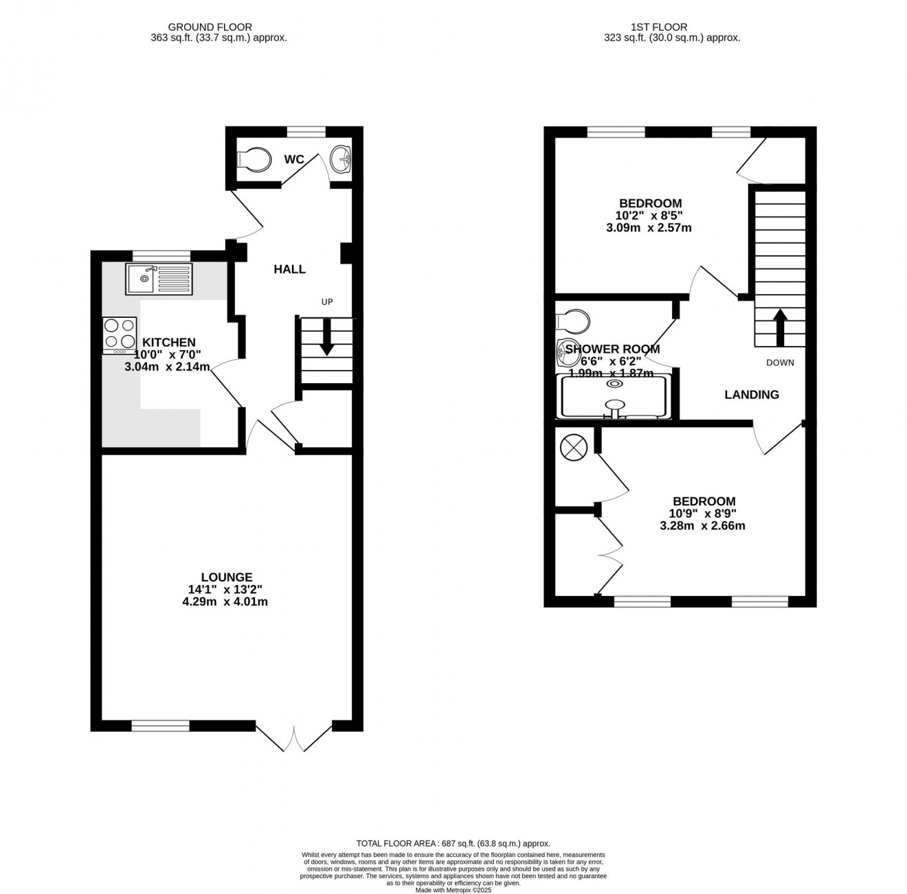 Floorplan for 7 Lemon Hill Gardens, Mylor Bridge, TR11