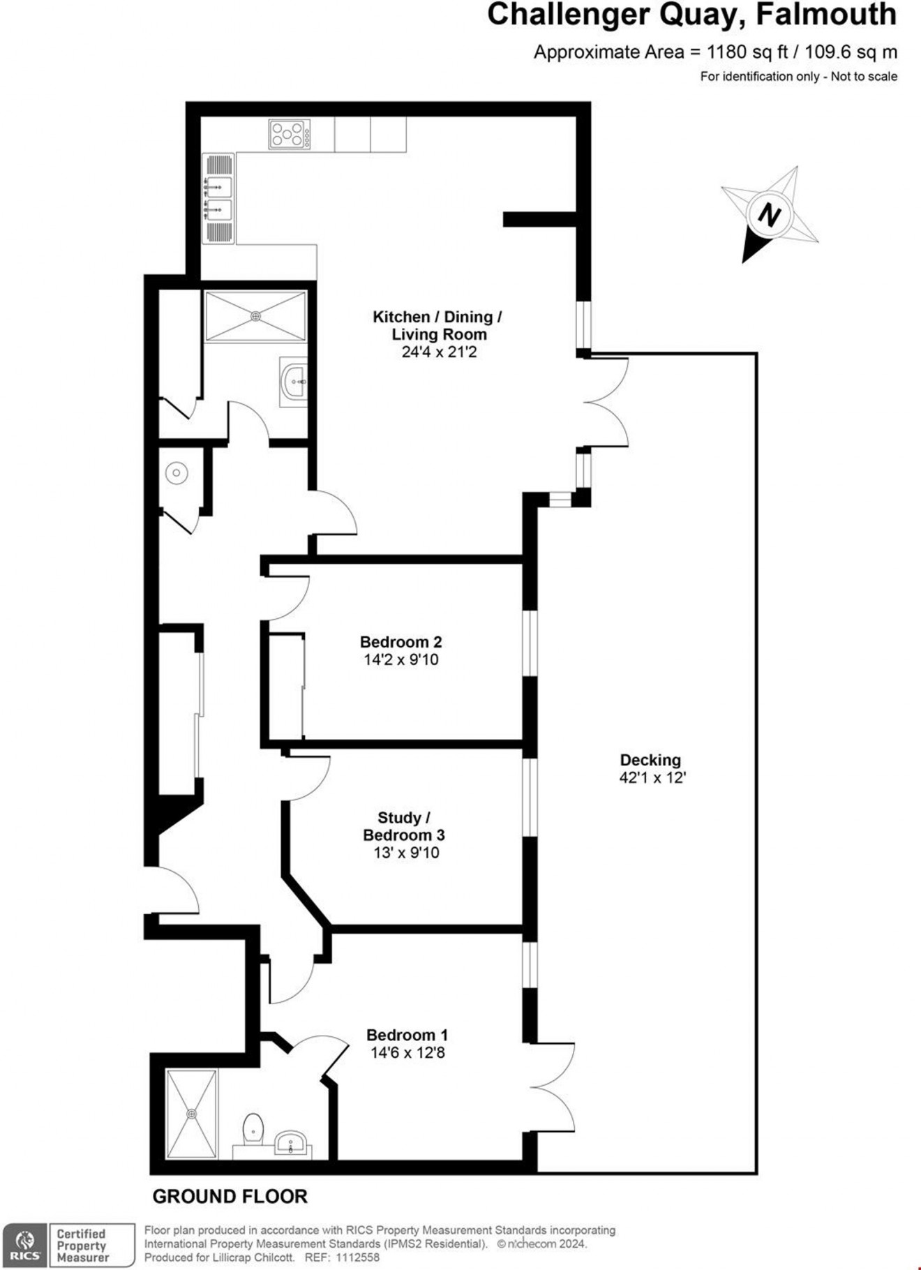 Floorplan for Challenger Quay, Falmouth, TR11