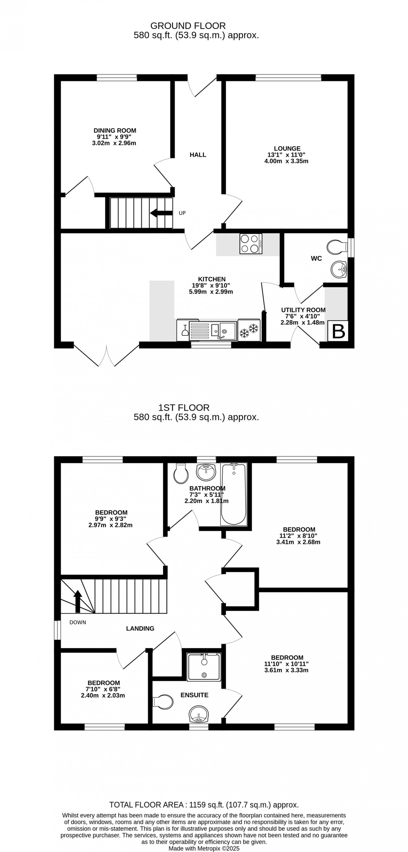 Floorplan for Bickland View, Falmouth, TR11