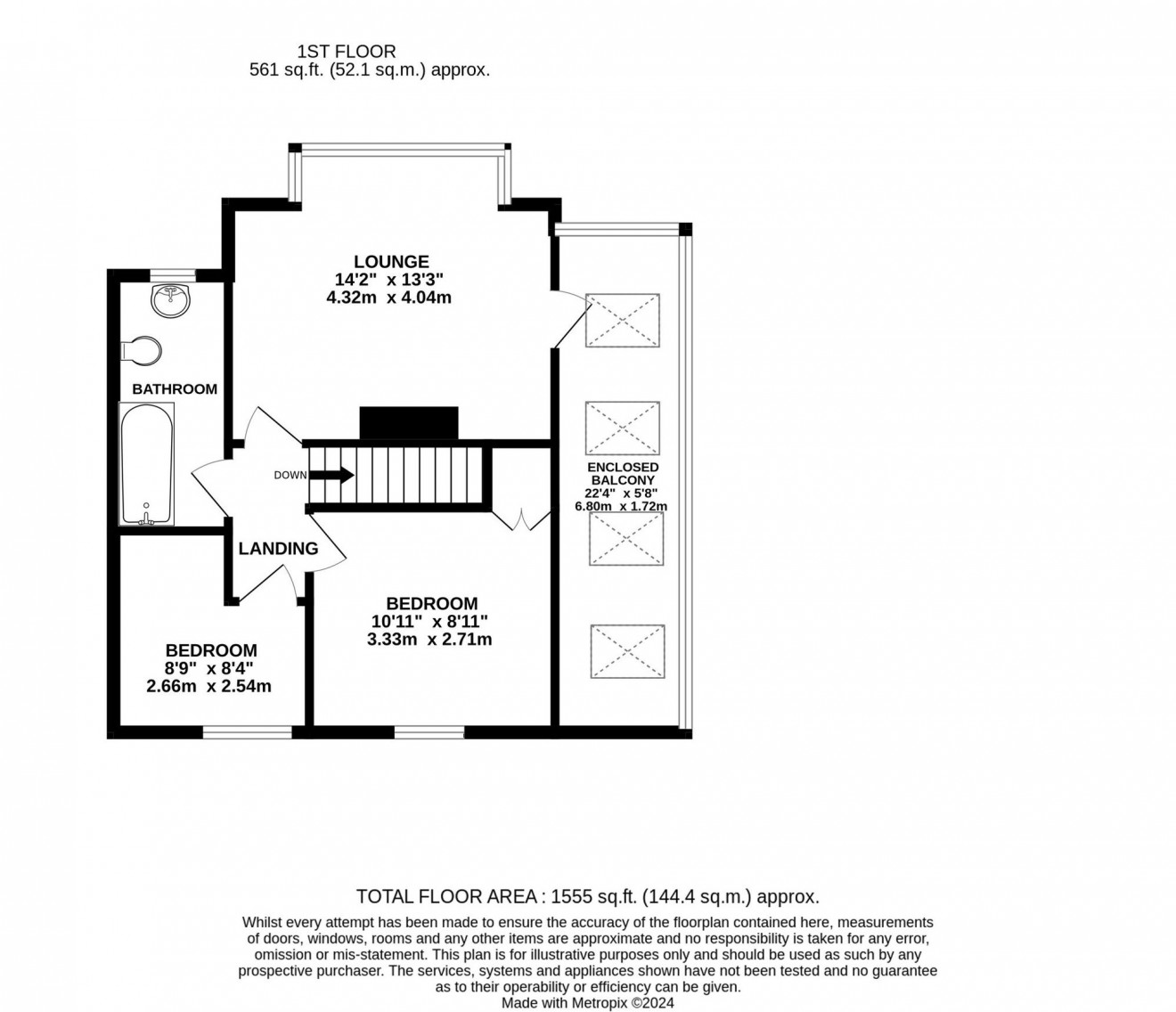 Floorplan for Penwerris Terrace, Falmouth, TR11