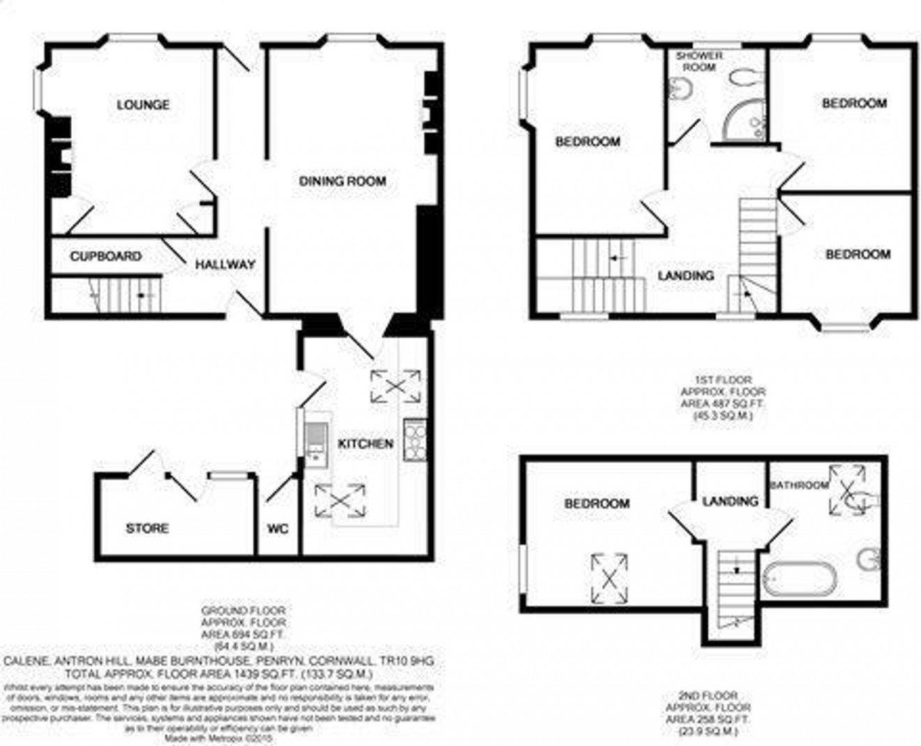 Floorplan for Mabe Burnthouse, Penryn, TR10