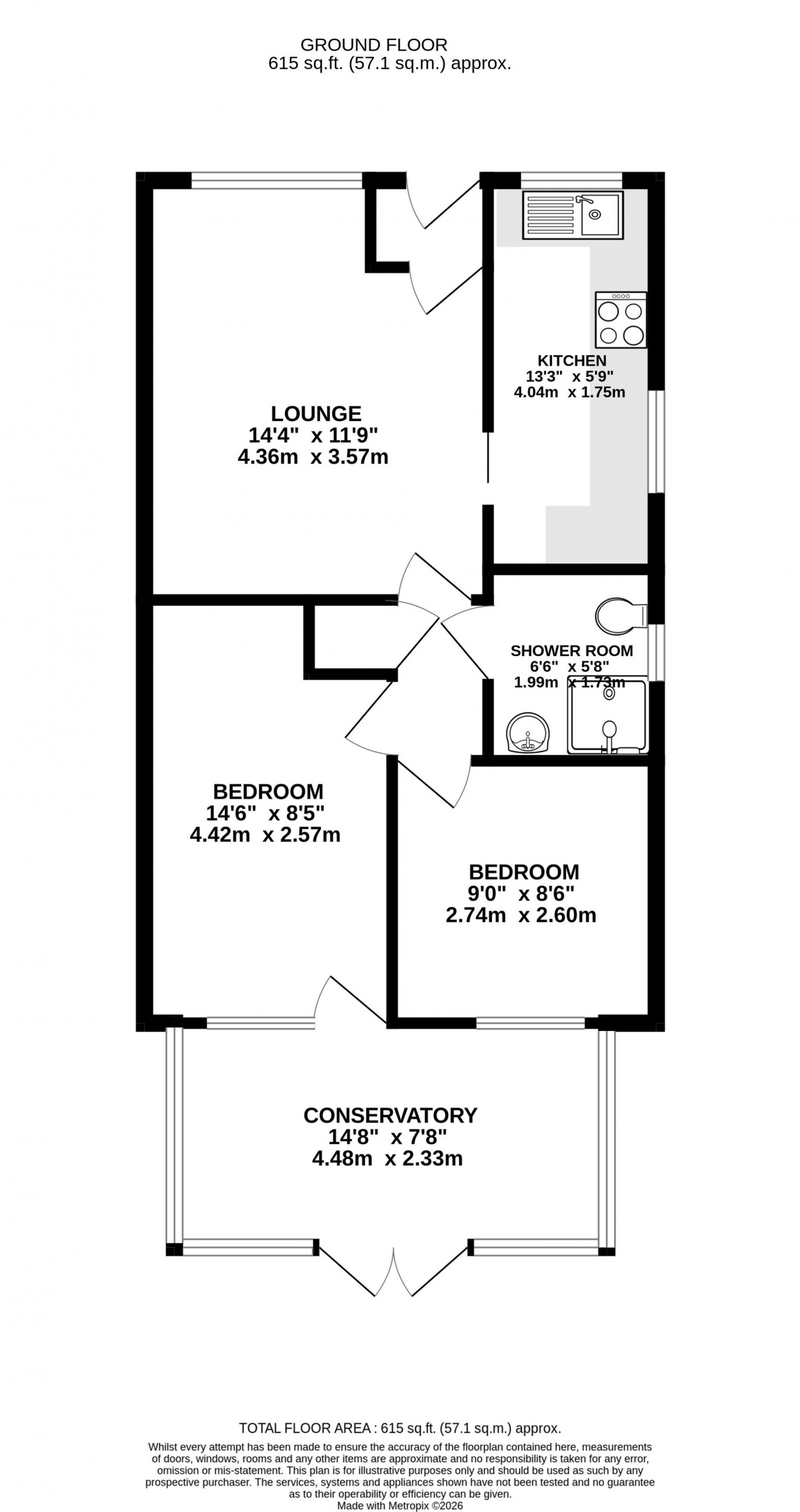 Floorplan for Summerheath, Mabe Burnthouse, TR10
