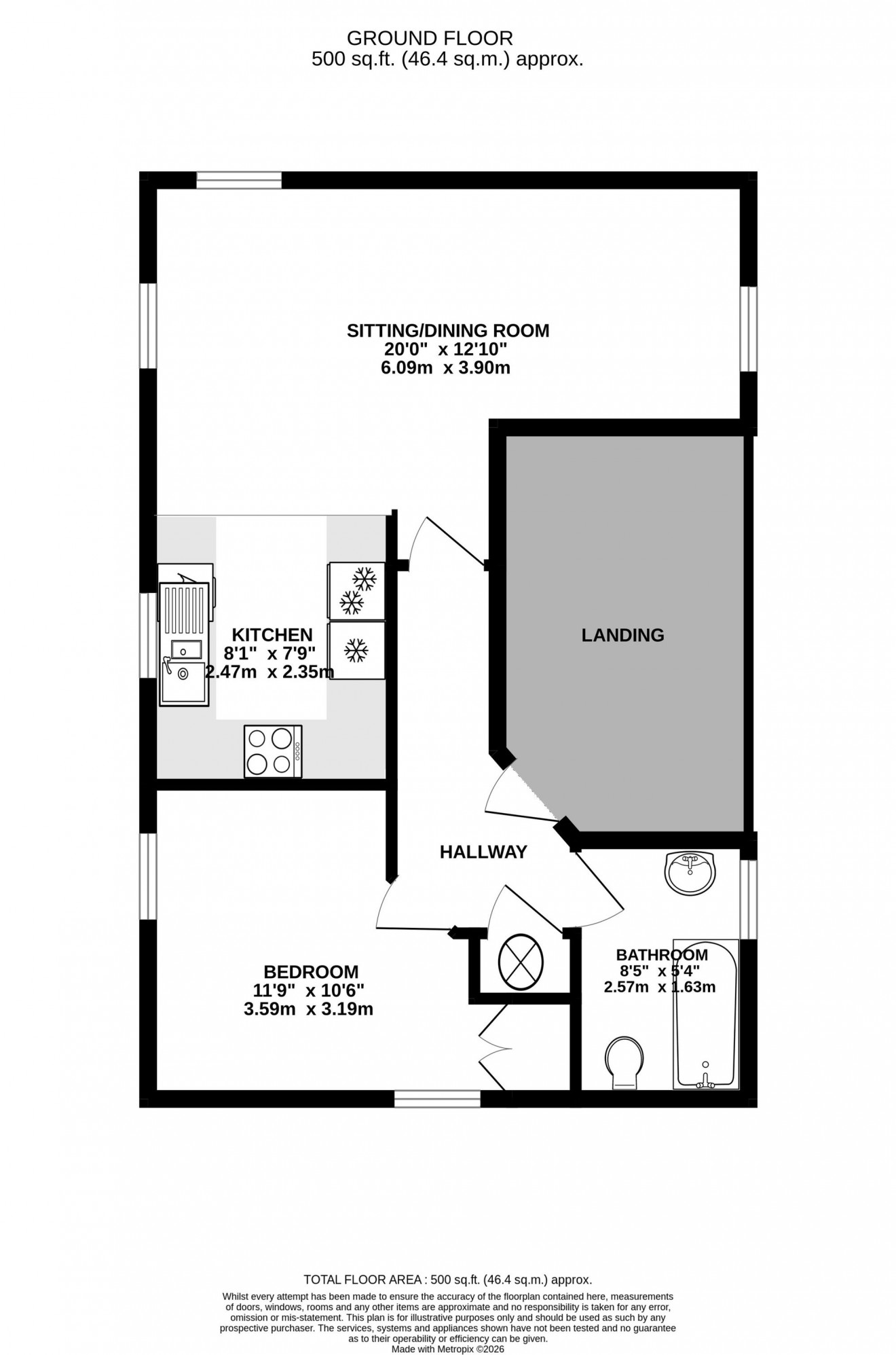 Floorplan for Cliff Road, Falmouth, TR11