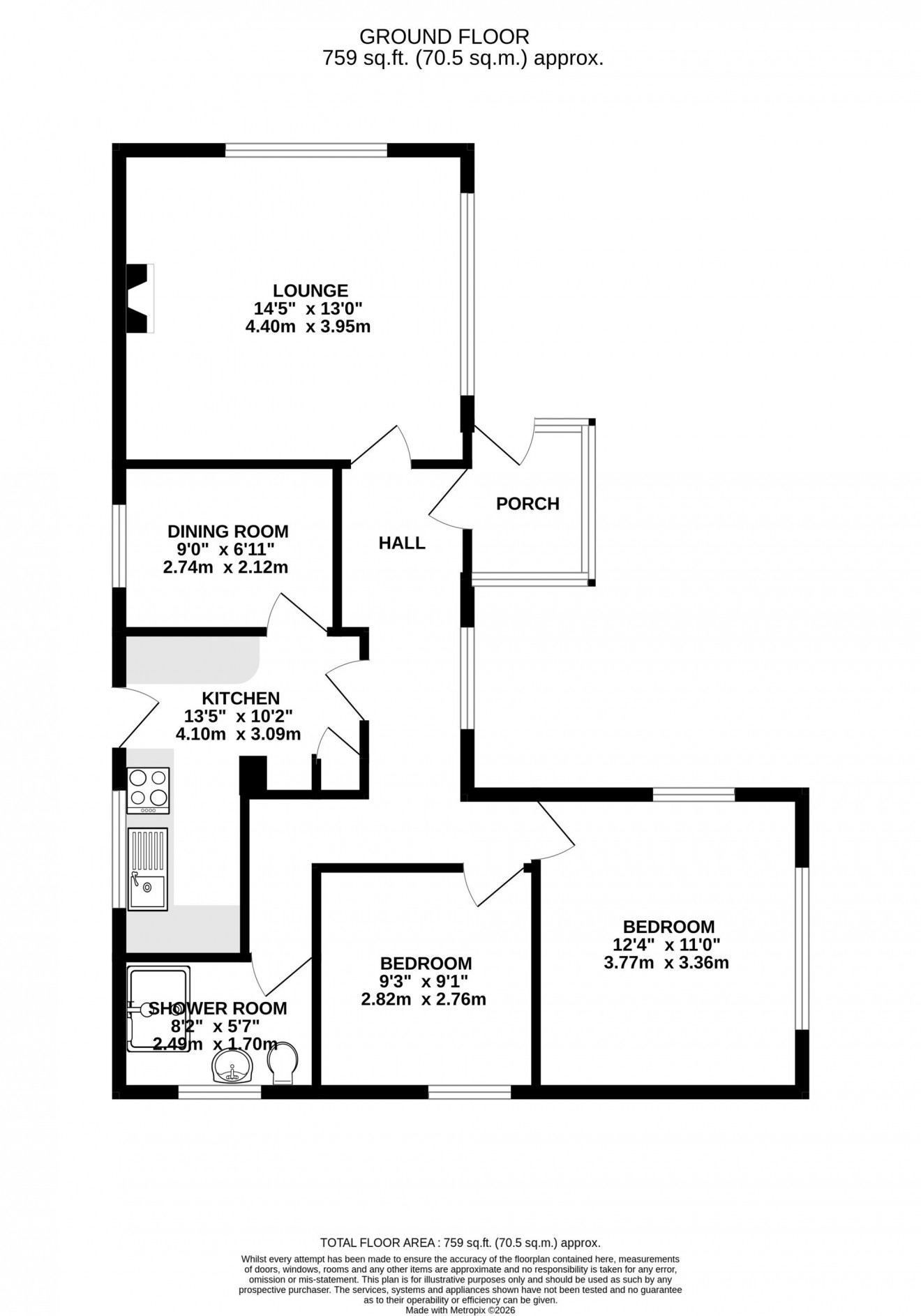 Floorplan for Kelley Road, Falmouth, TR11